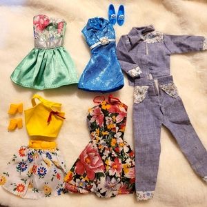 Barbie Doll Clothes With Shoes Outfits Lot #5